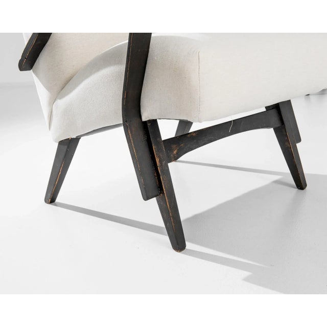 Mid-Century Modern 1960s Upholstered Armchairs by F. Jirák for Tatra, a Pair For Sale - Image 3 of 4