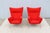 Red MCM Danish Hans J. Wegner for Carl Hansen & Son Ch445 Wing Lounge Chairs, a Pair For Sale - Image 8 of 18