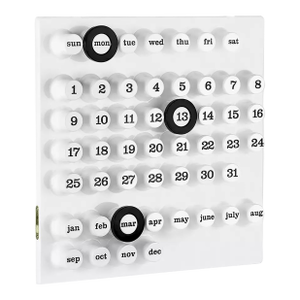 Plastic Era Space Age Ring-A-Date Ring a Date Perpetual Calendar Wall Desk Designer Giorgio Della Beffa