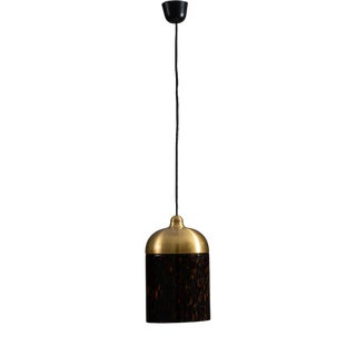 Pendant with Brass Details and Multicolor Glass from Peill & Putzler, 1970s For Sale