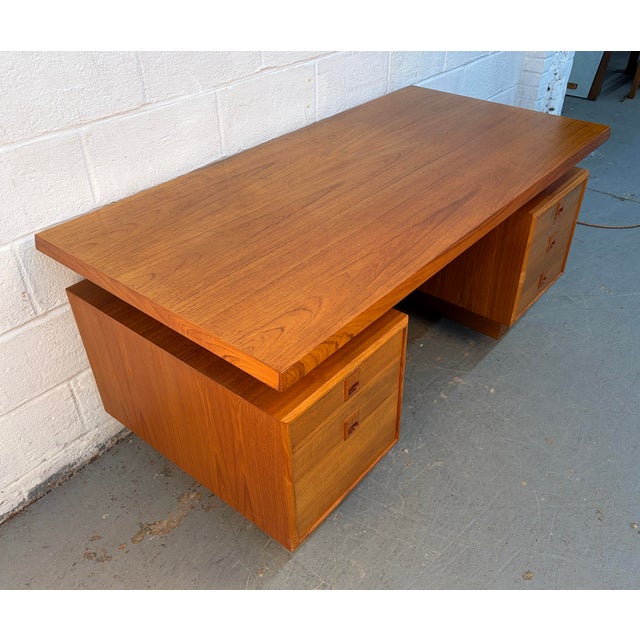 Mid 20th Century Teak Desk by Mobican of Canada For Sale - Image 10 of 17