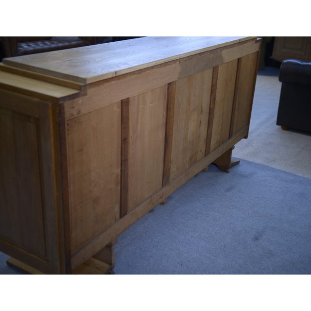 Brutalist Art Deco Oak Sideboard in the style of Charles Duduyt, 1930s-1940s For Sale - Image 15 of 17