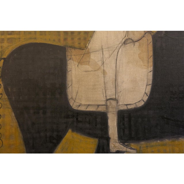 Textile Large Contemporary Equestrian Oil Painting. Horse Painting 220 X 180 Cm (Goya) For Sale - Image 7 of 7