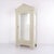 Wood Grey-Painted Display Cabinet with Curved Top and Carved Details, 1920 For Sale - Image 7 of 12