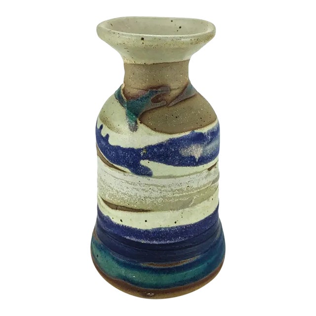 Studio Hand Turned Pottery Bud Vase by Klickitat For Sale