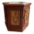 Chinese Carved Hexagonal End Table Cabinet With Glass Top For Sale
