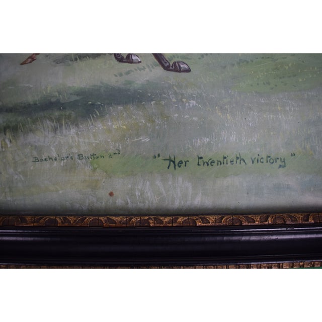 Pretty Polly Wins the Jockey Club Cup Newmarket 1905 "Her Twentieth Victory" W/ Bachelor's Button 2nd Watercolour by John Beer (British c.1860-1930) For Sale - Image 4 of 9