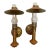 Antique Copper & Brass Electrified Sconces - a Pair For Sale
