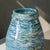 French Handcrafted Vase in Mixed Turquoise Clay, 1950 For Sale - Image 4 of 8