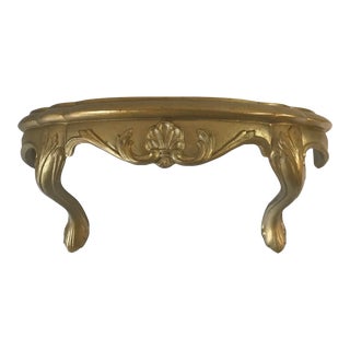 Vintage Burwood Products Gold Neoclassical Shelf For Sale