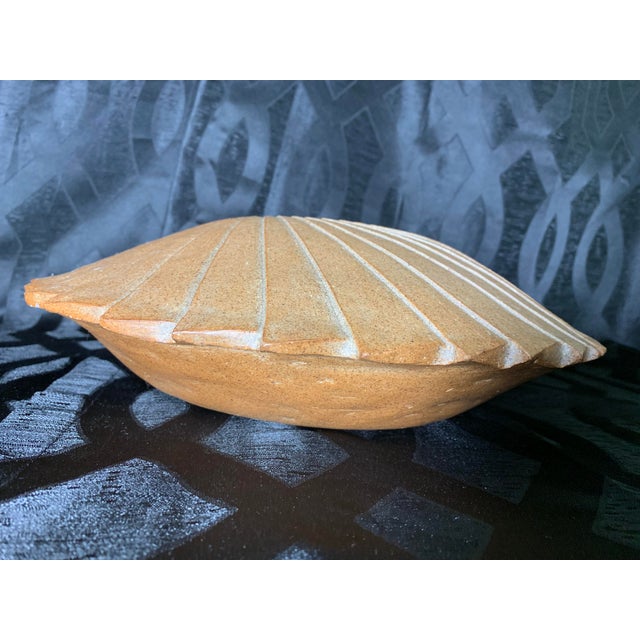 1970s 1970s Vintage Native American Handmade Round Spiral “ufo” Shaped Sculpture Vessel For Sale - Image 5 of 13