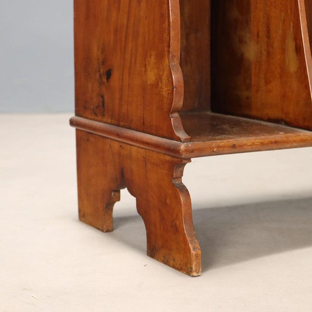 Small Portable Walnut Bookcase For Sale - Image 6 of 9