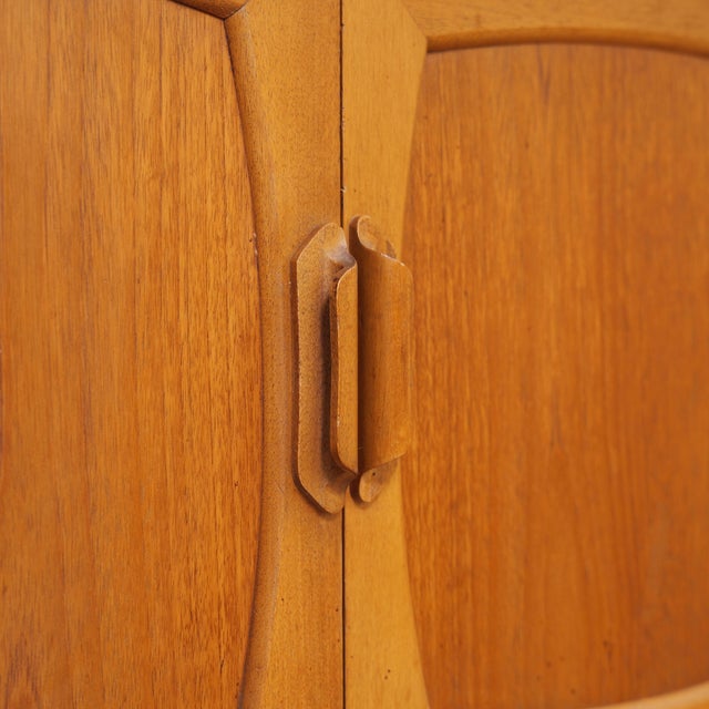 Brown Mid Century Jentique Teak Credenza With Arched Cabinet Doors For Sale - Image 8 of 12
