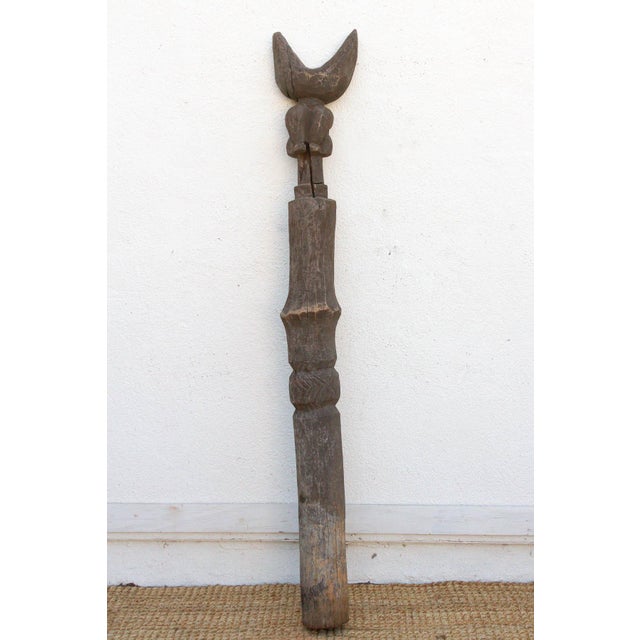 Wood Antique 75" Tall Lobi Guardian Post For Sale - Image 7 of 10