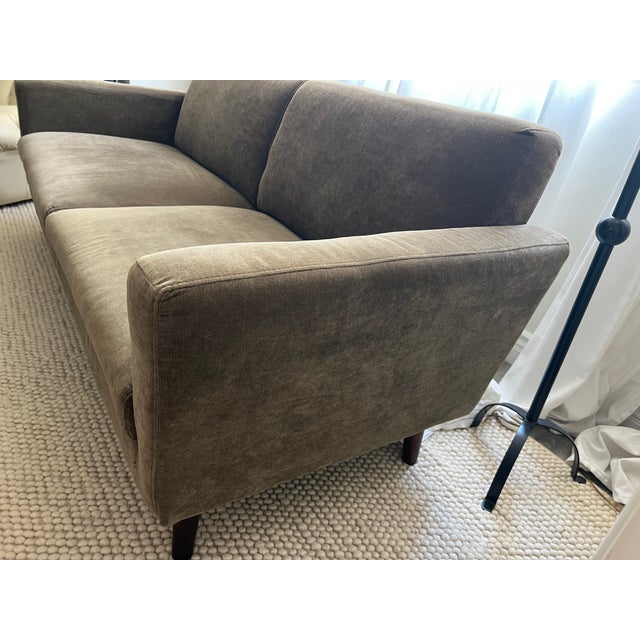 West Elm Oliver 72" Mid-Century Modern Sofa With Performance Velvet For Sale - Image 9 of 12