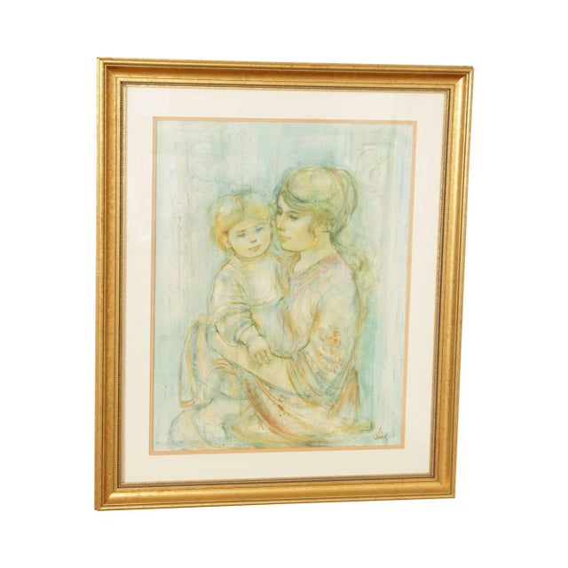 Edna Hibel Impressionist Style 'Beatrice and Baby' Lithograph For Sale - Image 13 of 13