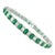 Artisian 7.86Ct Emerald Diamond Statement Tennis Bracelet in 18k Solid White Gold For Sale