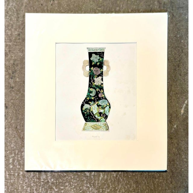 This Chinese porcelain vase would bring a refined, almost jewel-like presence to a living space, its dark ground allowing...