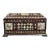 Antique Folk Art Mother of Pearl Inlaid Hand Carved Footed Table Box For Sale