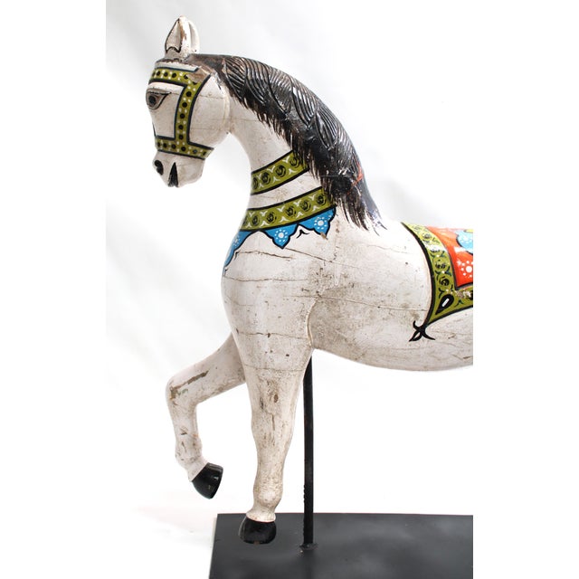 Carousel Horse, Green, Blue, Yellow and Orange For Sale - Image 11 of 12