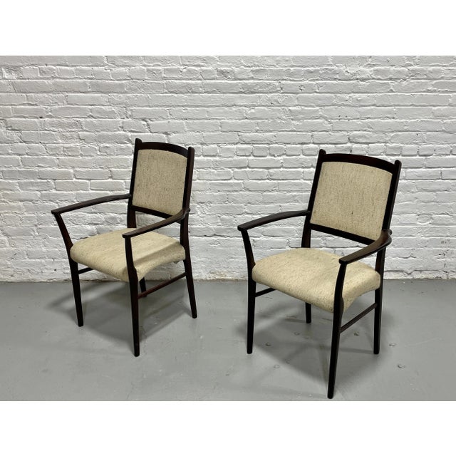 1960s Danish Mid Century Modern Rosewood Dining Chairs, a Pair For Sale - Image 5 of 12