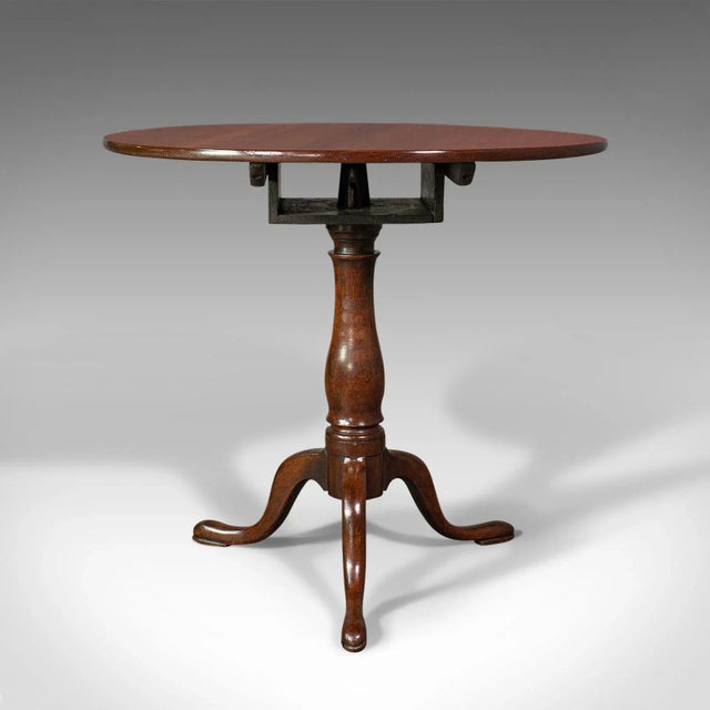 18th Century 1780s Antique Georgian English Mahogany Tilt Top Table For Sale - Image 5 of 13