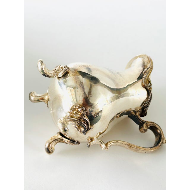 1900 - 1909 1900 Webster Victorian and Rococo Revival Silverplate (1895-1915) Small Creamer For Sale - Image 5 of 7
