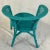 Turquoise Vintage Coastal Boho Chic Turquoise Painted Wicker Chair. For Sale - Image 8 of 10
