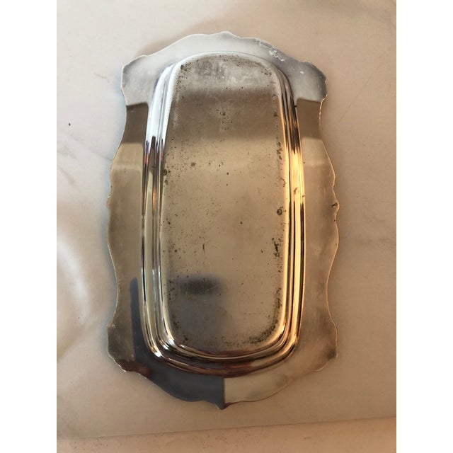 1950s Old English Silverplate Lidded Butter Dish With Glass Insert For Sale - Image 12 of 12