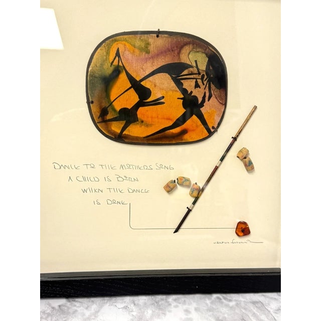 Signed Morten Fadum Original Mixed Media Art about the Mother's Song. Dance to the Mother's Song. A child is born with the...