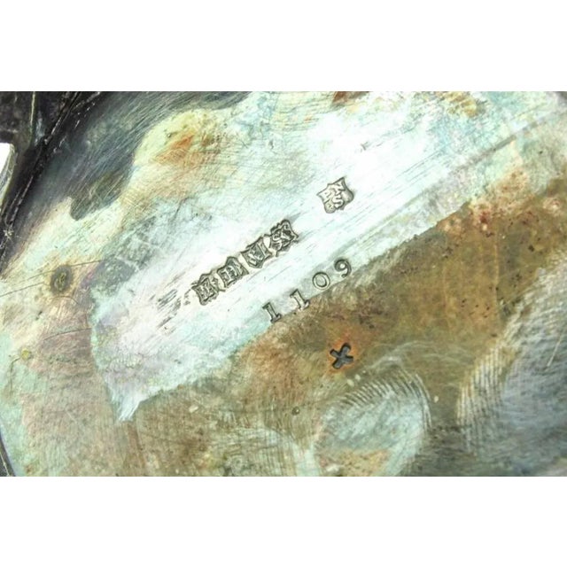 Antique English Silver Three Section Silverplate Decanter Holder or Tantalus With Lateraling Liquor For Sale - Image 9 of 9