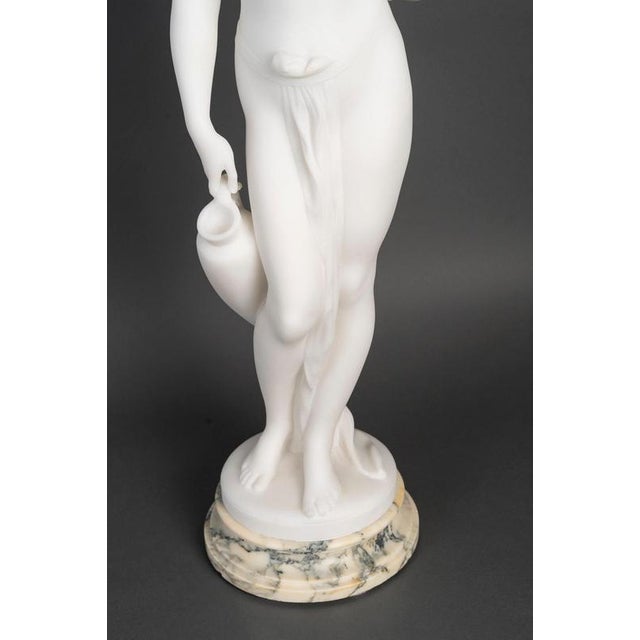 Large Sculpture in White Marble For Sale - Image 3 of 13