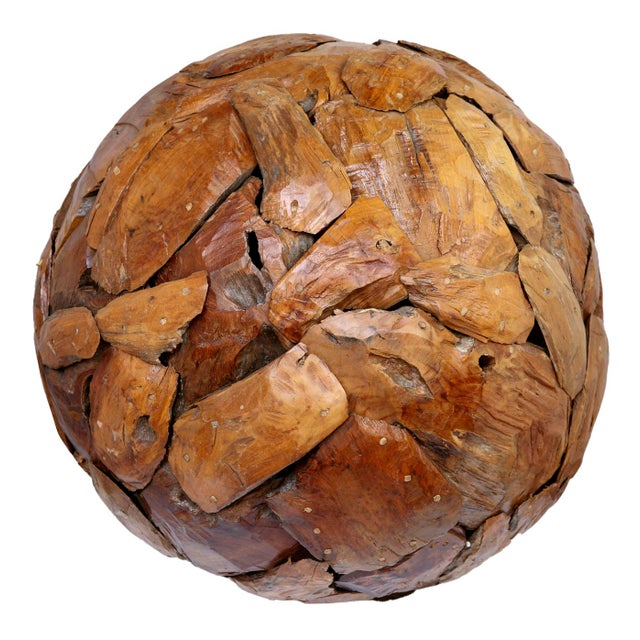 A Vintage X-Large Wooden Ball For Sale - Image 10 of 10