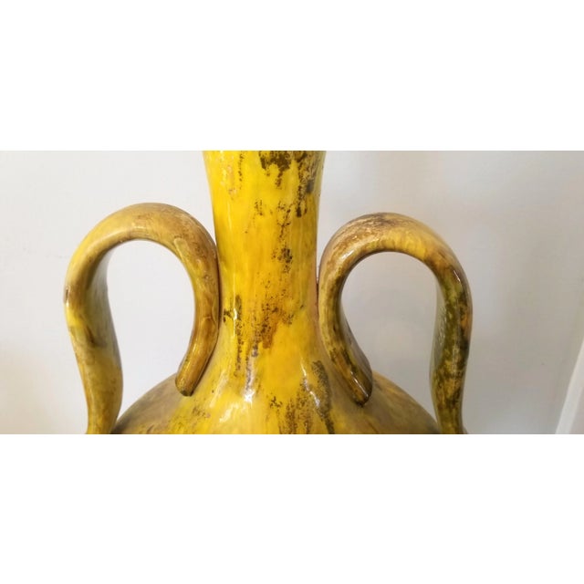 Mid-Century Modern Mid Century Drip Glaze Ceramic Table Lamp For Sale - Image 3 of 10