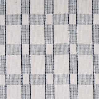 Sample- Schumacher Elko Plaid Fabric in Indigo For Sale