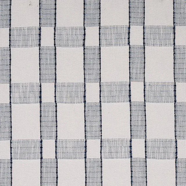 Sample- Schumacher Elko Plaid Fabric in Indigo For Sale