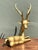 Mid-Century Modern Vintage Brass Deer Sculpture For Sale - Image 3 of 16