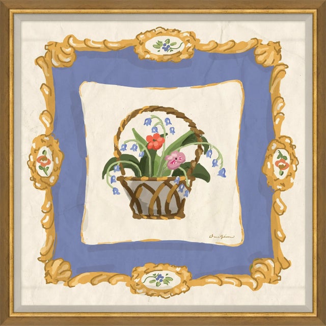 Contemporary Auberge Blue By Dana Gibson, Framed Art Print For Sale - Image 3 of 3