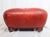 Vintage Walter E Smithe Tufted Red Leather Ottoman For Sale - Image 11 of 12