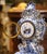 19th Century French Delft Blue and White Faience Mantel Clock With Windmill Scene For Sale In Dallas - Image 6 of 11