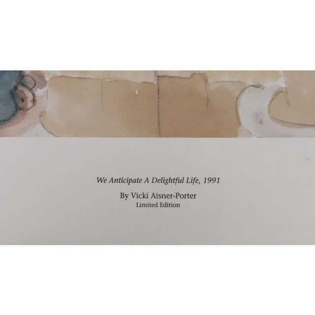 Late 20th Century Vicki Aisner-Porter "We Anticipate a Delightful Life" For Sale - Image 5 of 6