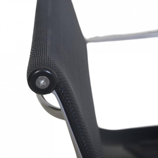 Black Vintage EA108 Chair in Black Mesh by Charles Eames For Sale - Image 8 of 15