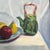 Impressionist 1970’s Original Impressionist Tea and Fruit Still Life Painting For Sale - Image 3 of 6