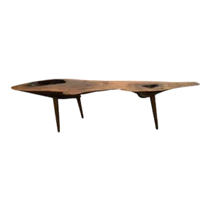 Mid 20th Century Free Edge Walnut Cocktail Table