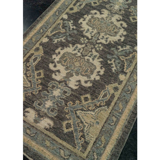 Black Turkish Oushak Rug 2'10" x 10'6" #20223 For Sale - Image 8 of 8