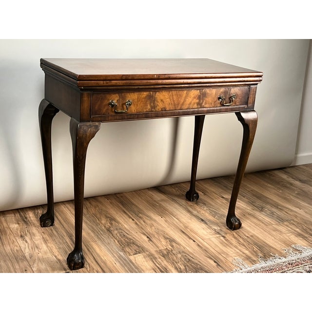 Antique Georgian Style Chippendale Game Table C. Early 20th Century For Sale In Boston - Image 6 of 9