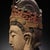 1980s Monumental Vintage Carved Wooden Guanyin Head, 18" Tall For Sale - Image 5 of 10