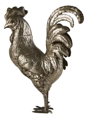 Rooster Box/Sculpture in Silver, 1960s