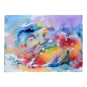 Colorful Abstract Watercolor by Les Anderson