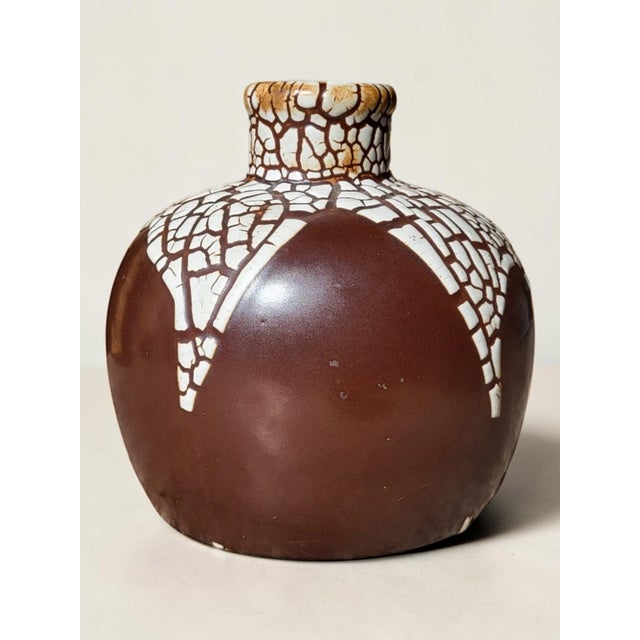 Art Deco Stoneware Vase with Snakeskin Pattern by Léon Pointu, 1930s For Sale - Image 4 of 11